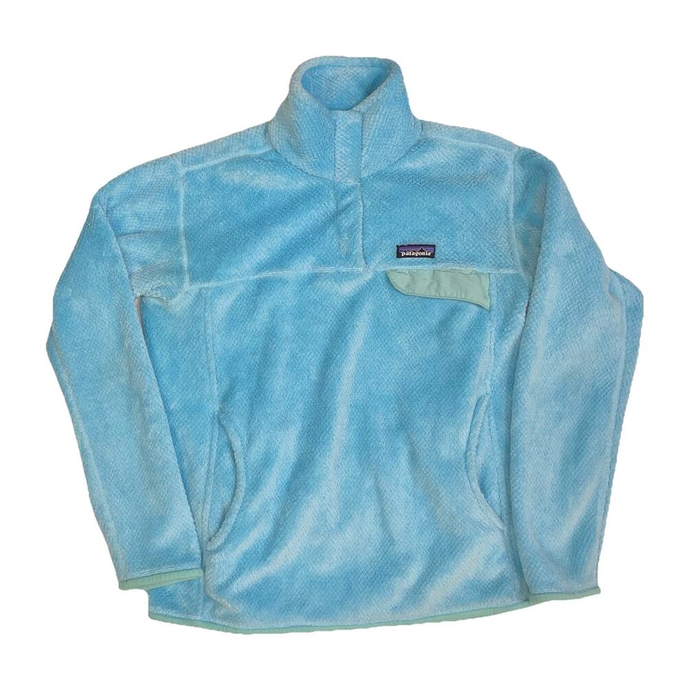 Patagonia Re Tool Snap T Pullover Fleece Sweatshirt Womens Large Cuban Blue